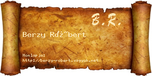 Berzy Róbert névjegykártya